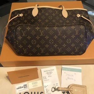 Louis Vuitton neverfull mm W/pouch